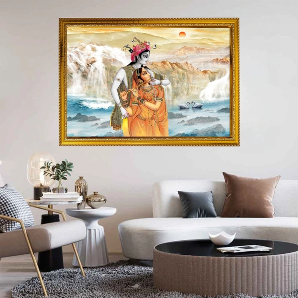 Radha Krishna High Quality Weather Resistant HD Wall Frame | 12 x 18 inch |