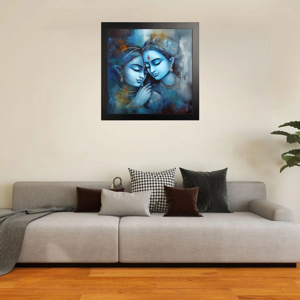 Radha Krishna High Quality Weather Resistant HD Wall Frame | 20 x 20 inch |