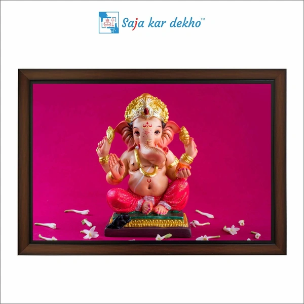 Ganesh Ji High Quality Weather Resistant HD Wall Frame | 12 x 18 inch |