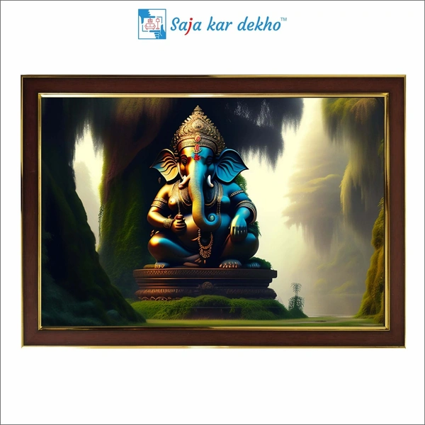 Ganesh Ji High Quality Weather Resistant HD Wall Frame | 12 x 18 inch |