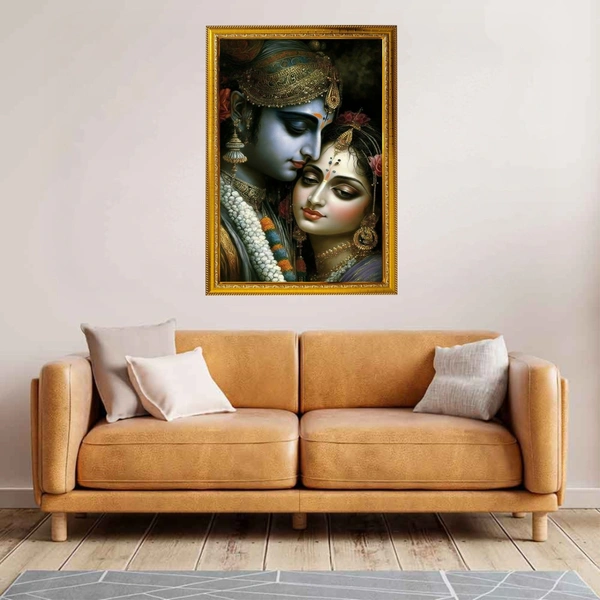 Radha Krishna High Quality Weather Resistant HD Wall Frame | 12 x 18 inch |