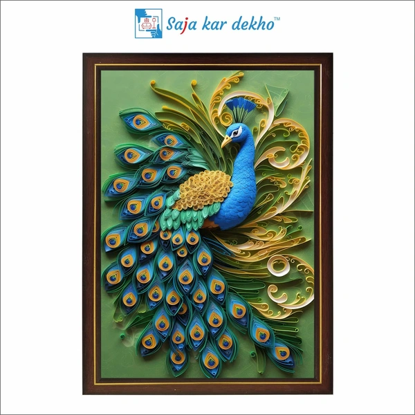 Peacock High Quality Weather Resistant HD Wall Frame | 12 x 18 inch |