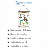 saja kar dekho ANIMALS REPTILES (પ્રાણીઓ સરીસુપ) Wall Handing Poster For Kids | ANIMALS REPTILES With Picture High Quality Weather Resistant HD Wall Poster | 30 x 48 inch | - 30 x 48 inch