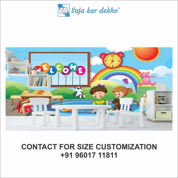Wall Handing Wallpaper For Pre School | Picture High Quality Weather Resistant HD Wall Paper | 5 x 10 ft |