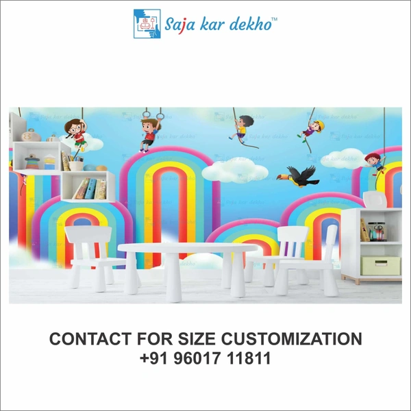 Wall Handing Wallpaper For Pre School | Picture High Quality Weather Resistant HD Wall Paper | 5 x 10 ft |