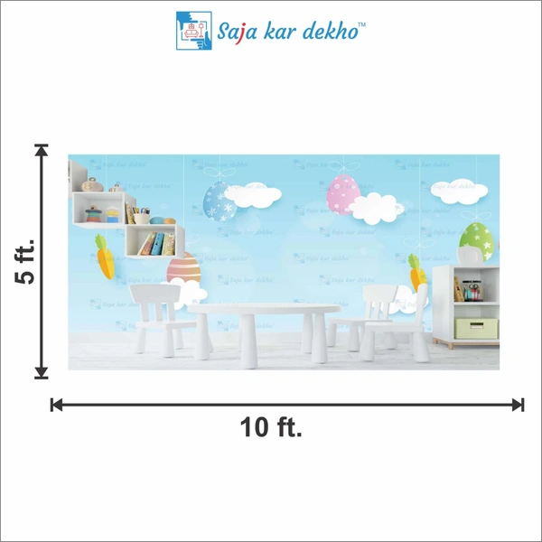 Saja kar dekho Wall Handing Wallpaper For Pre School | Picture High Quality Weather Resistant HD Wall Paper | 5 x 10 ft | - 5 x 10 ft