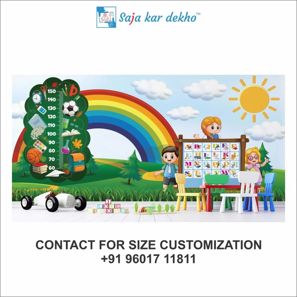 Wall Handing Wallpaper For Pre School | Picture High Quality Weather Resistant HD Wall Paper | 5 x 10 ft |