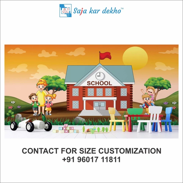 Saja kar dekho Wall Handing Wallpaper For Pre School | Picture High Quality Weather Resistant HD Wall Paper | 5 x 10 ft | - 5 x 10 ft