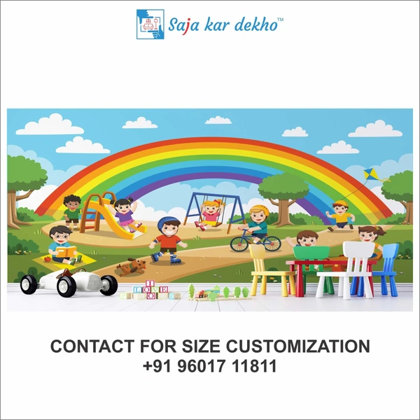 Wall Handing Wallpaper For Pre School | Picture High Quality Weather Resistant HD Wall Paper | 5 x 10 ft |