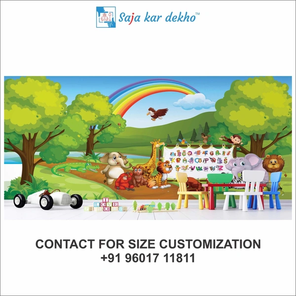 Wall Handing Wallpaper For Pre School | Picture High Quality Weather Resistant HD Wall Paper | 5 x 10 ft |