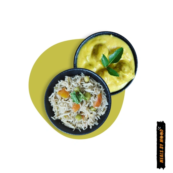 Mini Cravings Mood Meal | Kadhi - Chawal Meal - Plain Jeera Rice