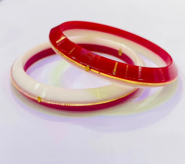 TRJ MAHALAXMI R/W HUID HALLMARK 916 22KT GOLD KANKAN POLA BANGLES (LAMINATED) 1 PAIR APPROX. WGT: 0.200 GM WITH PURITY SMART CARD. - 22 (2/2)