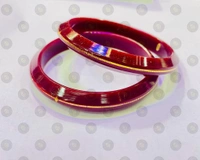 TRJ MAHALAXMI MAROON HUID HALLMARK 916 22KT GOLD KANKAN POLA BANGLES (LAMINATED) 1 PAIR APPROX. WGT: 0.200 GM WITH PURITY SMART CARD. - 22 (2/2)