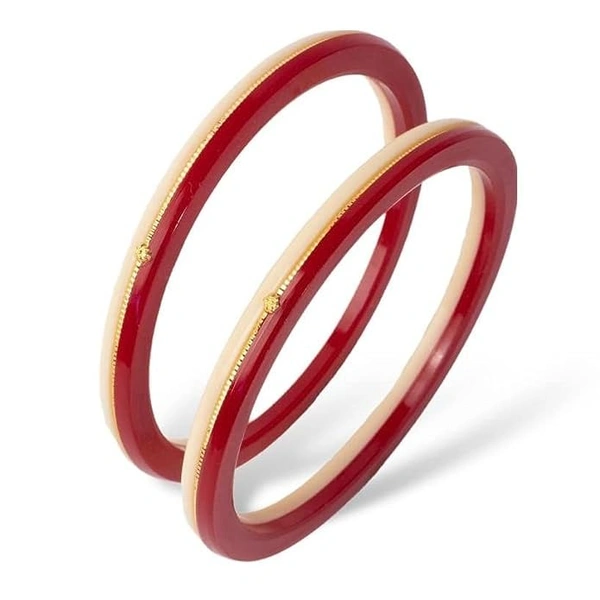 TRJ MAHALAXMI R/W POLA EXTRA LITES HUID HALLMARK 916 22KT GOLD POLA BADHANO BANGLES (LAMINATED) 1 PAIR APPROX. WGT: 0.085 GM. (NON EXCHANGEABLE) WITH PURITY SMART CARD - 27 (2/7)