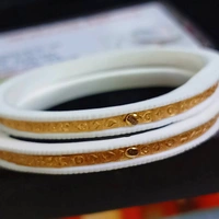 TRJ PLAIN HALLMARK 916 22KT GOLD SAKHA BADHANO APPROX. WGT: 0.600 GM WITH PURITY SMART CARD - 22 (2/2)