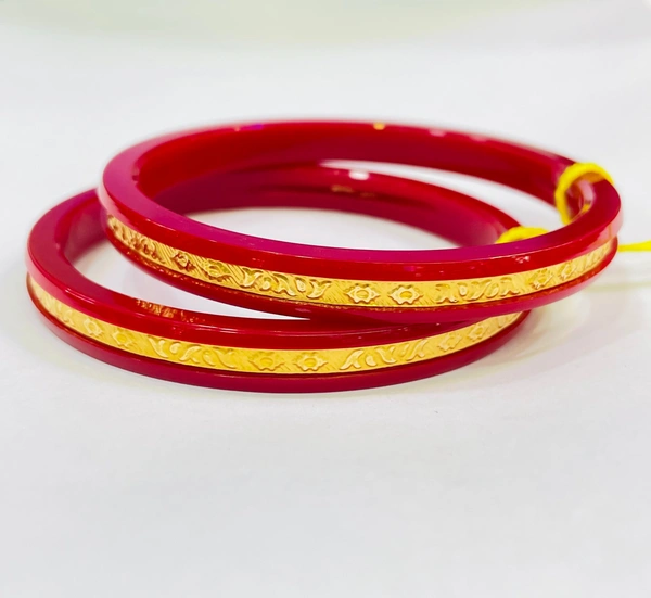 TRJ PESS HALLMARK 916 22KT GOLD POLA BADHANO APPROX. WGT: 0.600 GM WITH PURITY SMART CARD - 24 (2/4)