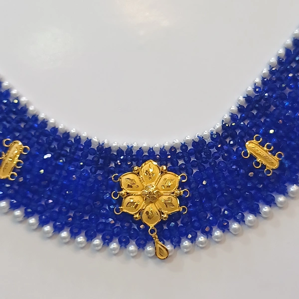 TRJ BLUE CHATAI DESIGN HALLMARK 22KT GOLD CHATAI NECKLACE FOR WOMEN APPROX WGT:- 1.890 GRAM WITH PURITY SMART CARD - STANDARD ADJUSTABLE