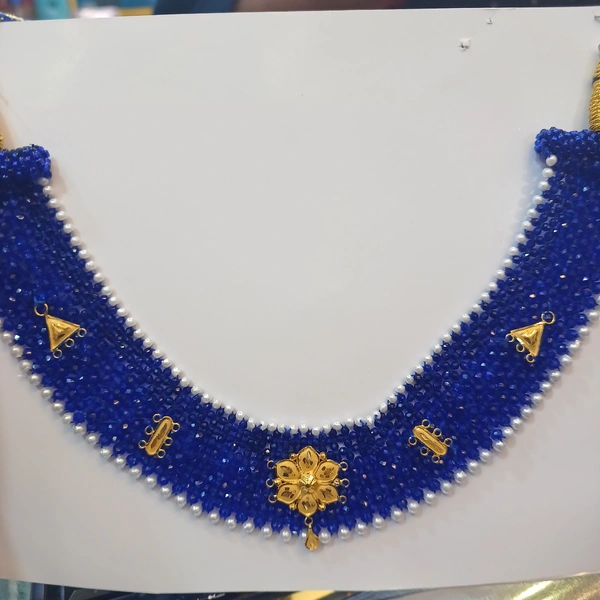 TRJ BLUE CHATAI DESIGN HALLMARK 22KT GOLD CHATAI NECKLACE FOR WOMEN APPROX WGT:- 1.890 GRAM WITH PURITY SMART CARD - STANDARD ADJUSTABLE
