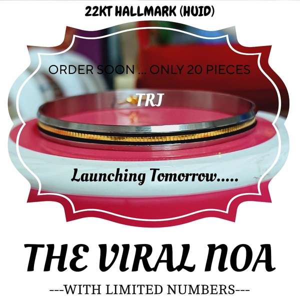 TRJ PREMIUM VIRAL NOA HALLMARK 916 22KT GOLD NOA BADHANO APPROX. WGT: 0.150 GM WITH PURITY SMART CARD. - 27