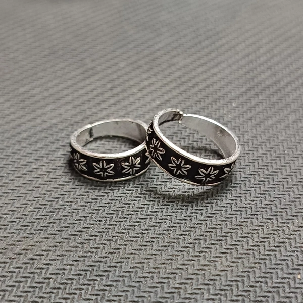 TRJ SILVER TOE RING (BICHIYA) ADJUSTABLE DESIGN (1 PAIR) WGT: 3.00-3.500 GRAM 