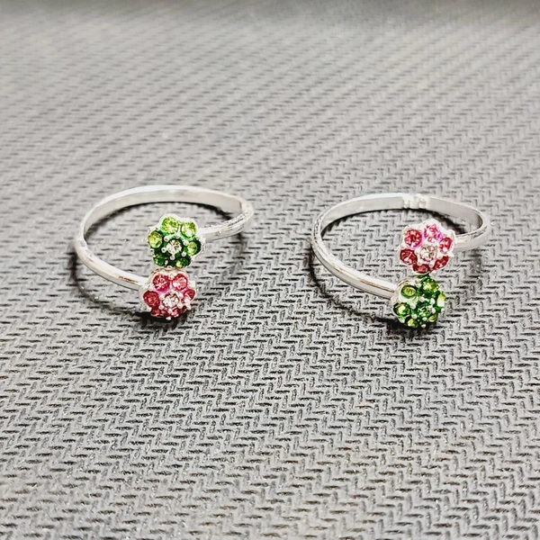 TRJ SILVER TOE RING (BICHIYA) ADJUSTABLE DESIGN (1 PAIR) WGT: 3.00-3.500 GRAM 