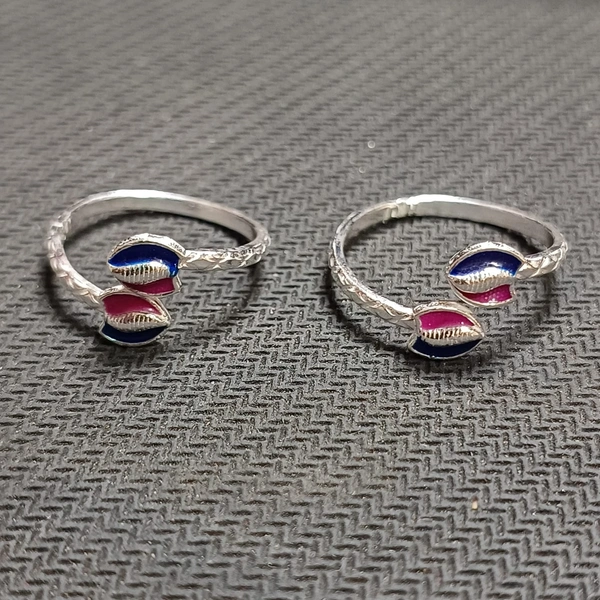 TRJ SILVER TOE RING (BICHIYA) ADJUSTABLE DESIGN (1 PAIR) WGT: 3.00-3.500 GRAM 