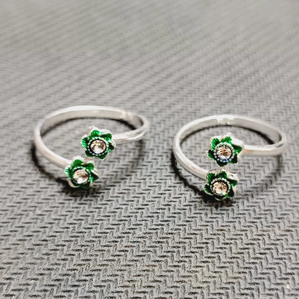 TRJ SILVER TOE RING (BICHIYA) ADJUSTABLE DESIGN (1 PAIR) WGT: 3.00-3.500 GRAM 