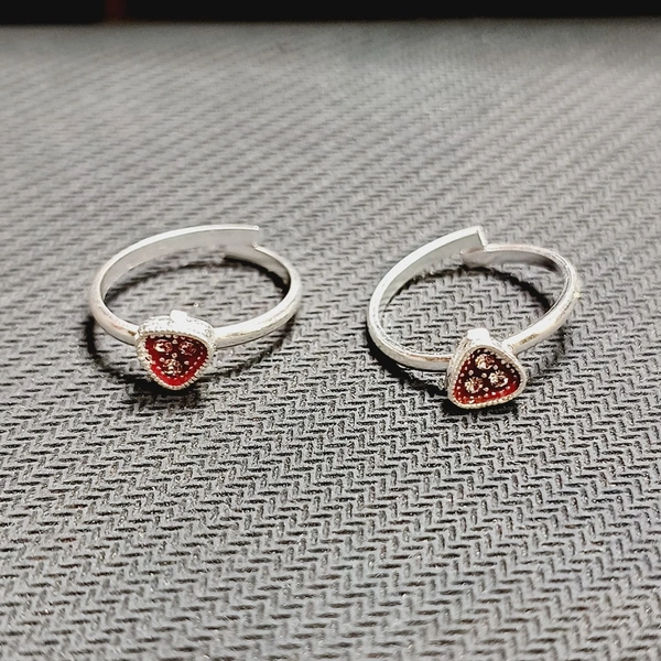 TRJ SILVER TOE RING (BICHIYA) ADJUSTABLE DESIGN (1 PAIR) WGT: 2.500-3.00 GRAM 