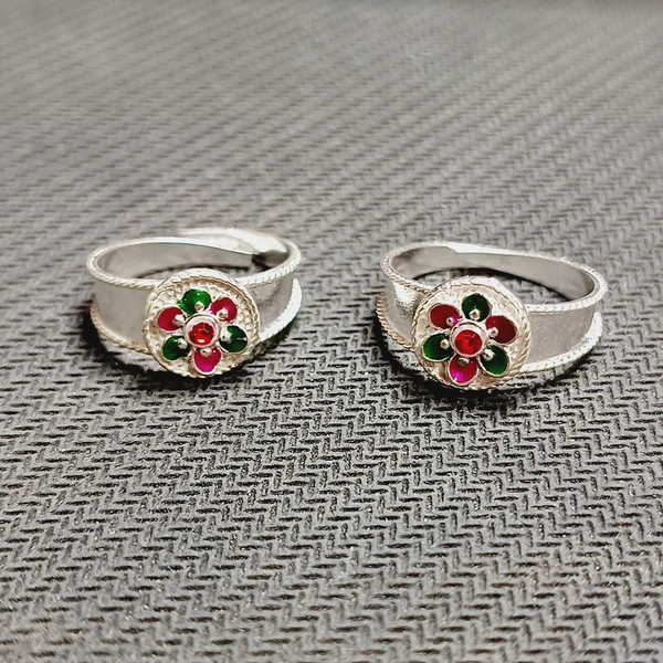 TRJ SILVER TOE RING (BICHIYA) ADJUSTABLE DESIGN (1 PAIR) WGT: 3.000-3.500 GRAM 