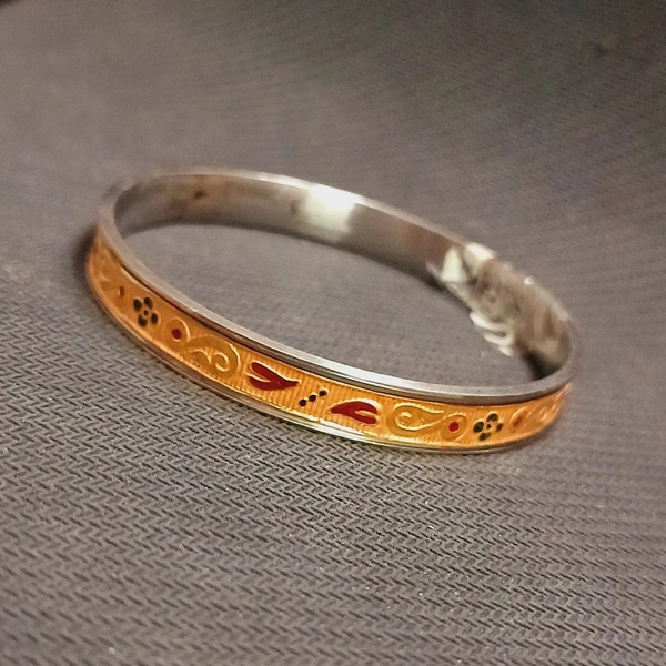 TRJ D4 ARRU JEWELRY LAZER LAMINATED MINAKARI NOA HALLMARK 916 22KT GOLD NOA BADHANO APPROX. WGT: 0.500 GM (1 PIECE) WITH PURITY SMART CARD. - 26