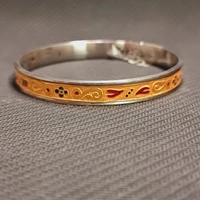 TRJ D4 ARRU JEWELRY LAZER LAMINATED MINAKARI NOA HALLMARK 916 22KT GOLD NOA BADHANO APPROX. WGT: 0.500 GM (1 PIECE) WITH PURITY SMART CARD. - 24