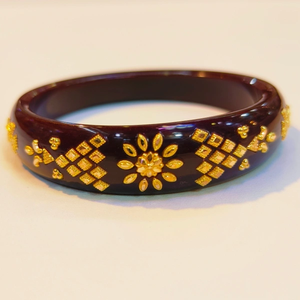 COFFEE SUTI KDM GOLD BRACELET POLA BADHANO 1 PIECE APPROX WGT: 0.500 GM FOR WOMEN. - 24