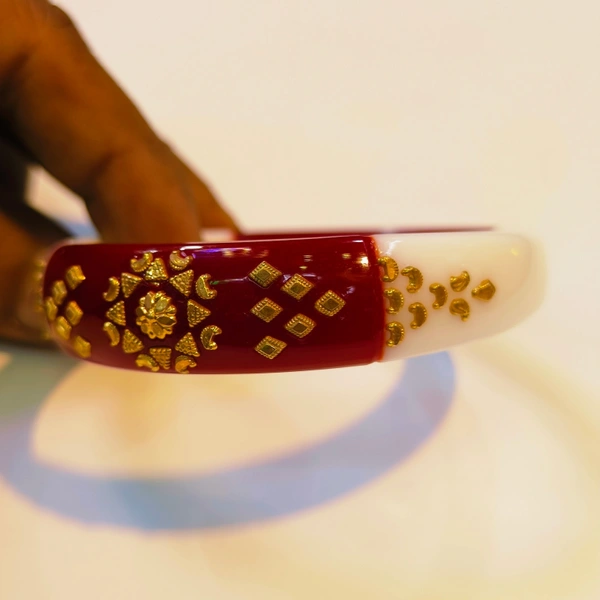 DUAL DERBY KDM GOLD BRACELET POLA BADHANO 1 PIECE APPROX WGT: 0.500 GM FOR WOMEN. - 28