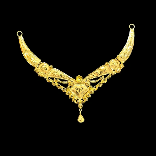 TRJ 3 INCH BIS HALLMARK 18KT GOLD MINI NECKLACE 1 PIECE APPROX. WGT: 1.800 TO 2.000 GM WITH CERTIFICATE.