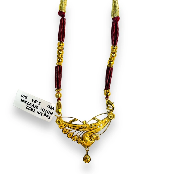 TRJ BIS 22KT HUID HALLMARK GOLD PENDANT WITH TUSSEL 1 PIECE APPROX. WGT: 1.94 GM.
