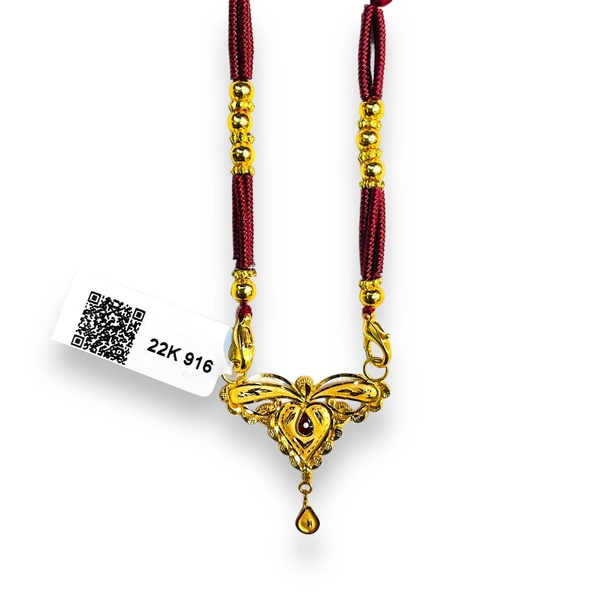 TRJ BIS 22KT 916 HUID HALLMARK GOLD PENDANT WITH TUSSEL 1 PIECE APPROX. WGT: 1.21 GM.