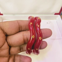 BEKI POLA RED HALLMARK HUID 22KT GOLD POLA BADHANO APPROX WGT: 0.480 GM (1 PAIR) FOR WOMEN. - 24