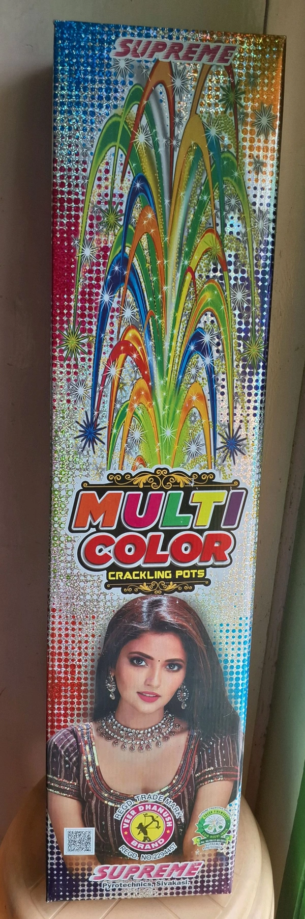 Multi Colour Crackling Pots (10Pcs)