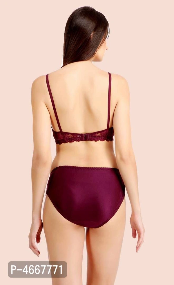 Women Cotton Bra Panty Set for Lingerie Set ( Pack of 2 ) - 36