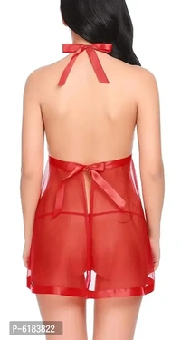 LPL Womens Polyamide, Spandex and Lace Plain Above knee Babydoll