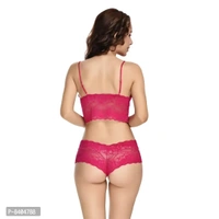 Stylish Pink Net Lace Baby Dolls For Women
