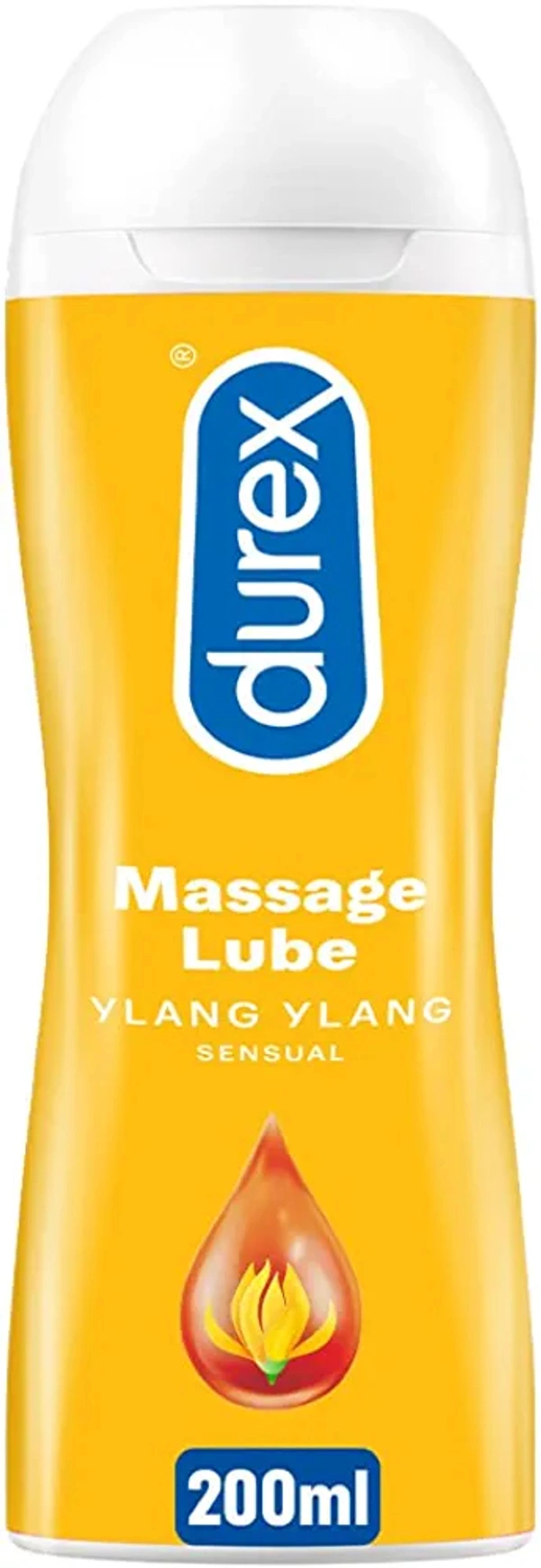 Durex Lube Sensual Massage and Lubricant Gel for Men & Women - 200ml | Water based lube | Compatible with condoms