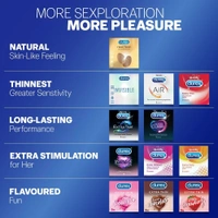 Durex Extra Thin Wild Strawberry Condoms For Men - 10s