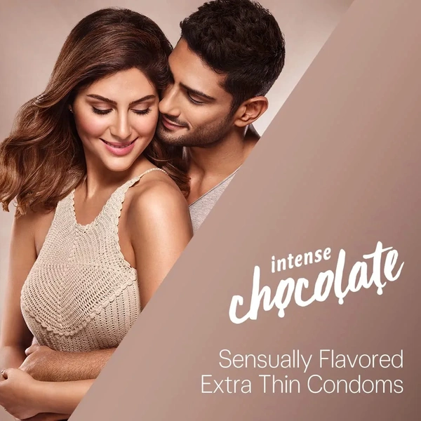 Durex Extra Thin Intense Chocolate Flavoured Condoms For Men - 10s