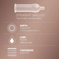 Durex Extra Thin Intense Chocolate Flavoured Condoms For Men - 10s