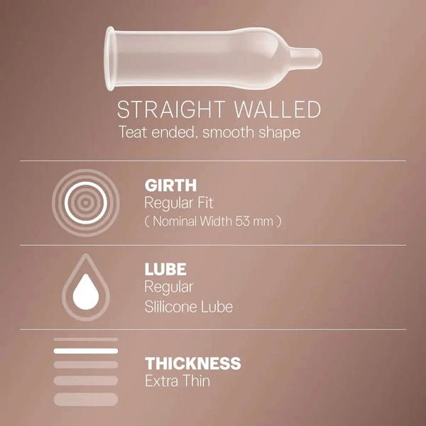 Durex Extra Thin Intense Chocolate Flavoured Condoms For Men - 10s