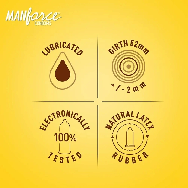 Manforce Overtime Pineapple 3in1 (Ribbed, Contour, Dotted) Condoms - 20 Pieces, Transparent, Large