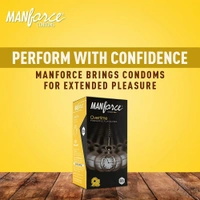 Manforce Overtime Pineapple 3in1 (Ribbed, Contour, Dotted) Condoms - 20 Pieces, Transparent, Large