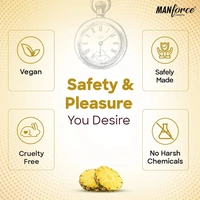 Manforce Overtime Pineapple Flavoured Condoms for Men| 3-in-1 Ribbed, Contoured, & Dotted for Extra Stimulation| Long-Lasting Pleasure | India’s No. 1* Condom Brand| Lubricated Latex Condoms