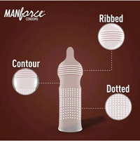 Manforce Condoms - Chocolate (3 in 1), 10 Pieces Carton
